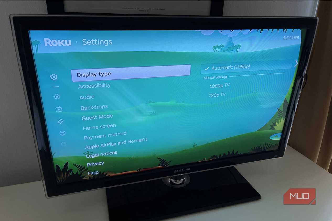 Automatically choosing 1080p for display type in Roku
