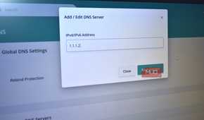 router add custom dns server.