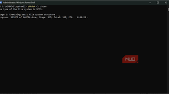 Running chkdsk on SSD