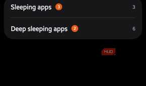 Adaptive Battery option on the Background usage limits settings page
