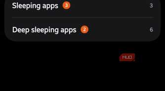 Adaptive Battery option on the Background usage limits settings page