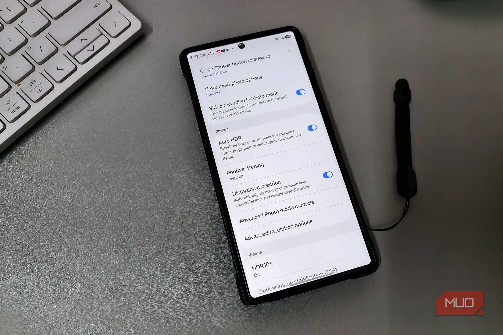 Samsung Camera Assistant Photo softening settings