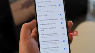 The Connectivity Labs toggles on a Samsung phone.