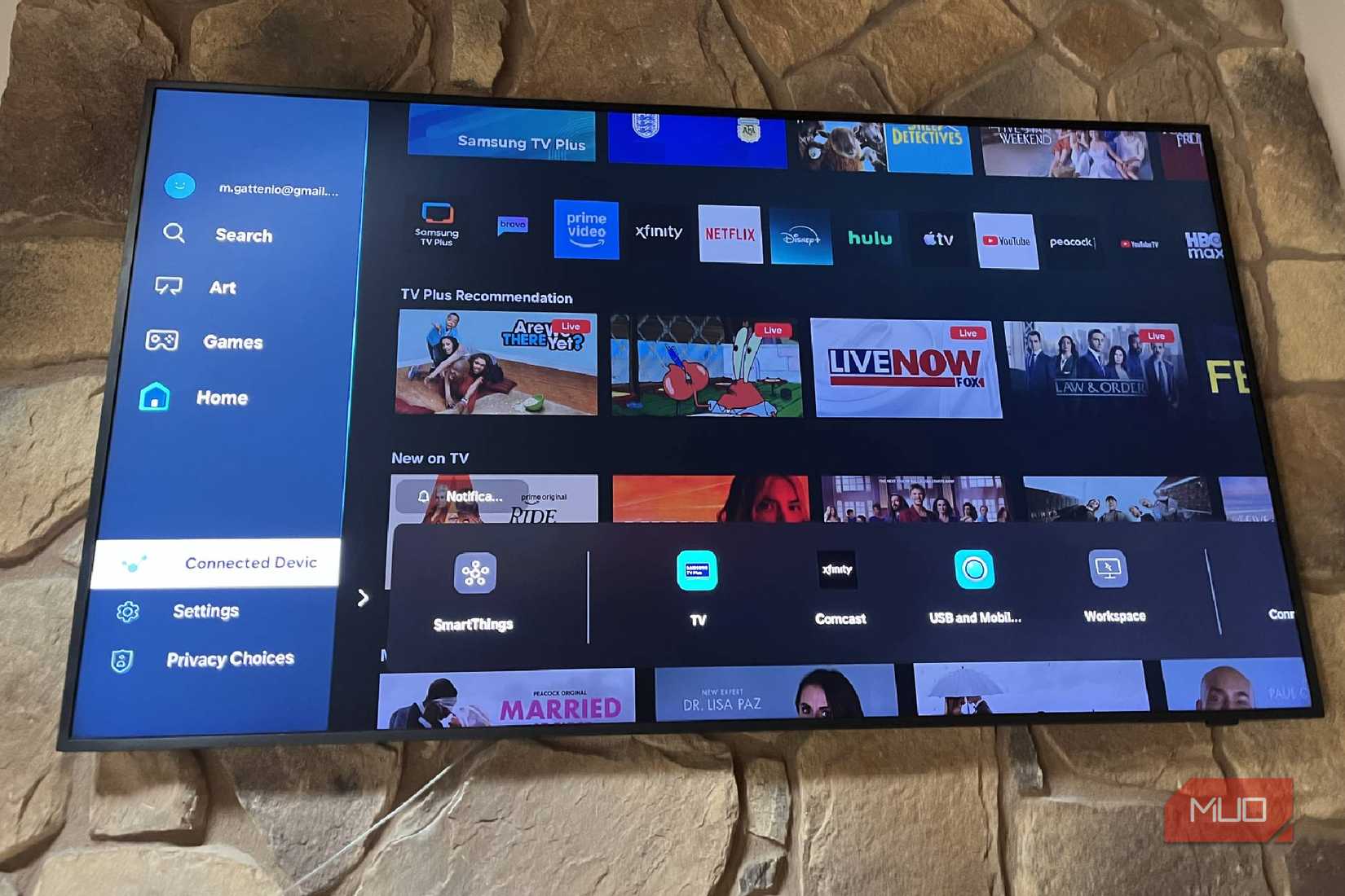 Connected Devices settings on Samsung Frame TV