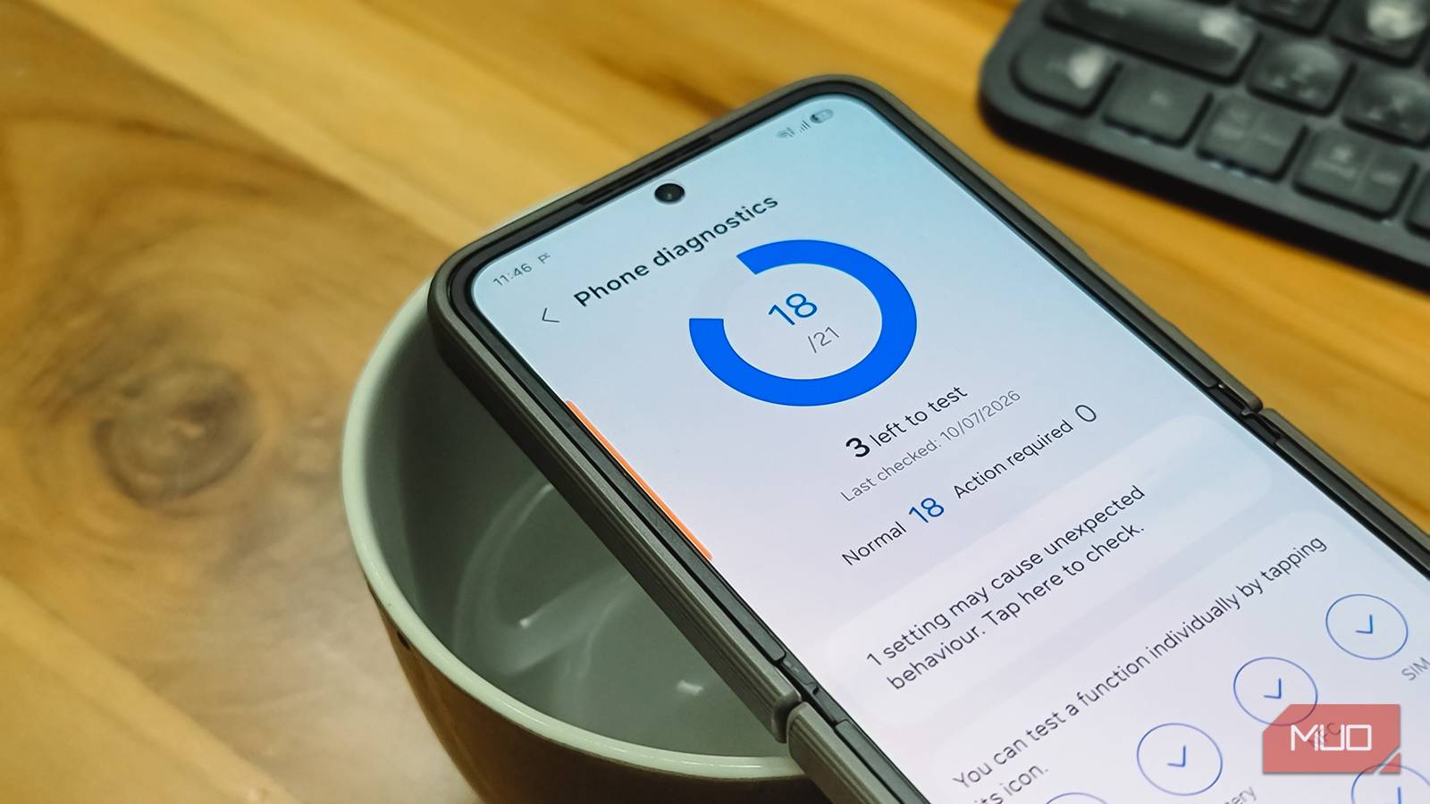 samsung phone diagnostics screen 18 of 21 tests passed