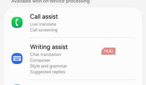 Samsung phone on-device AI processing menu