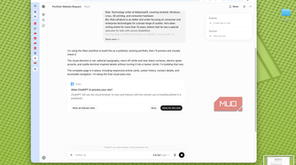 Site preview in ChatGPT