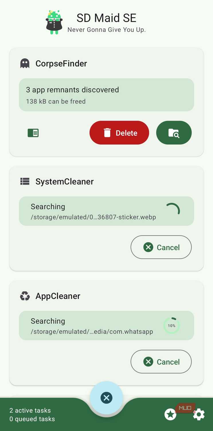 SD Maid app on Android