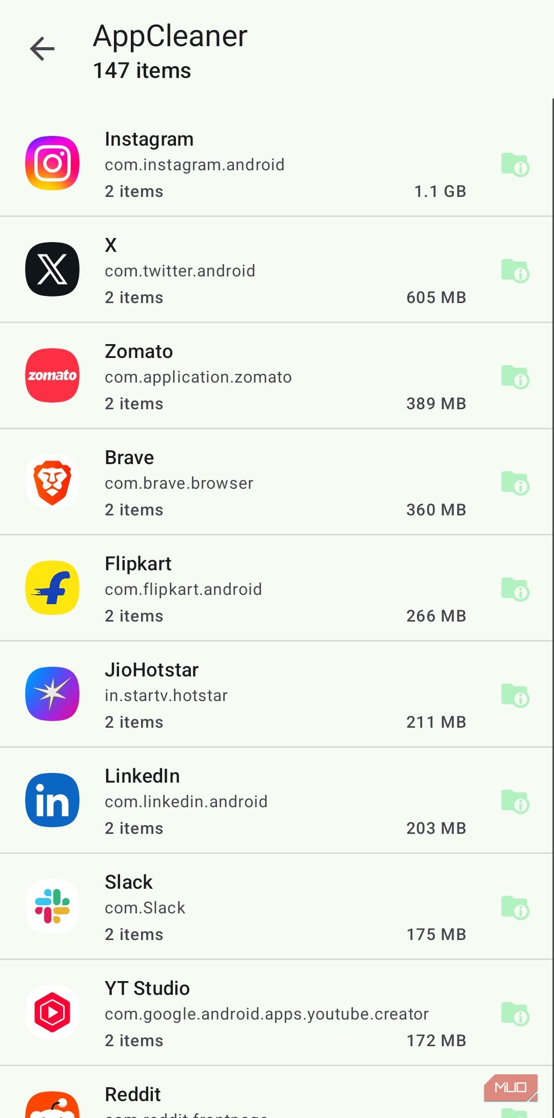 SD Maid showing AppCleaner on Android