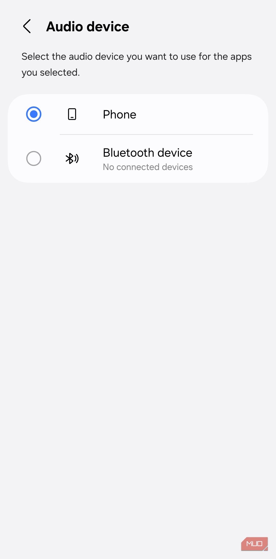 Separate App Sound choose audio device