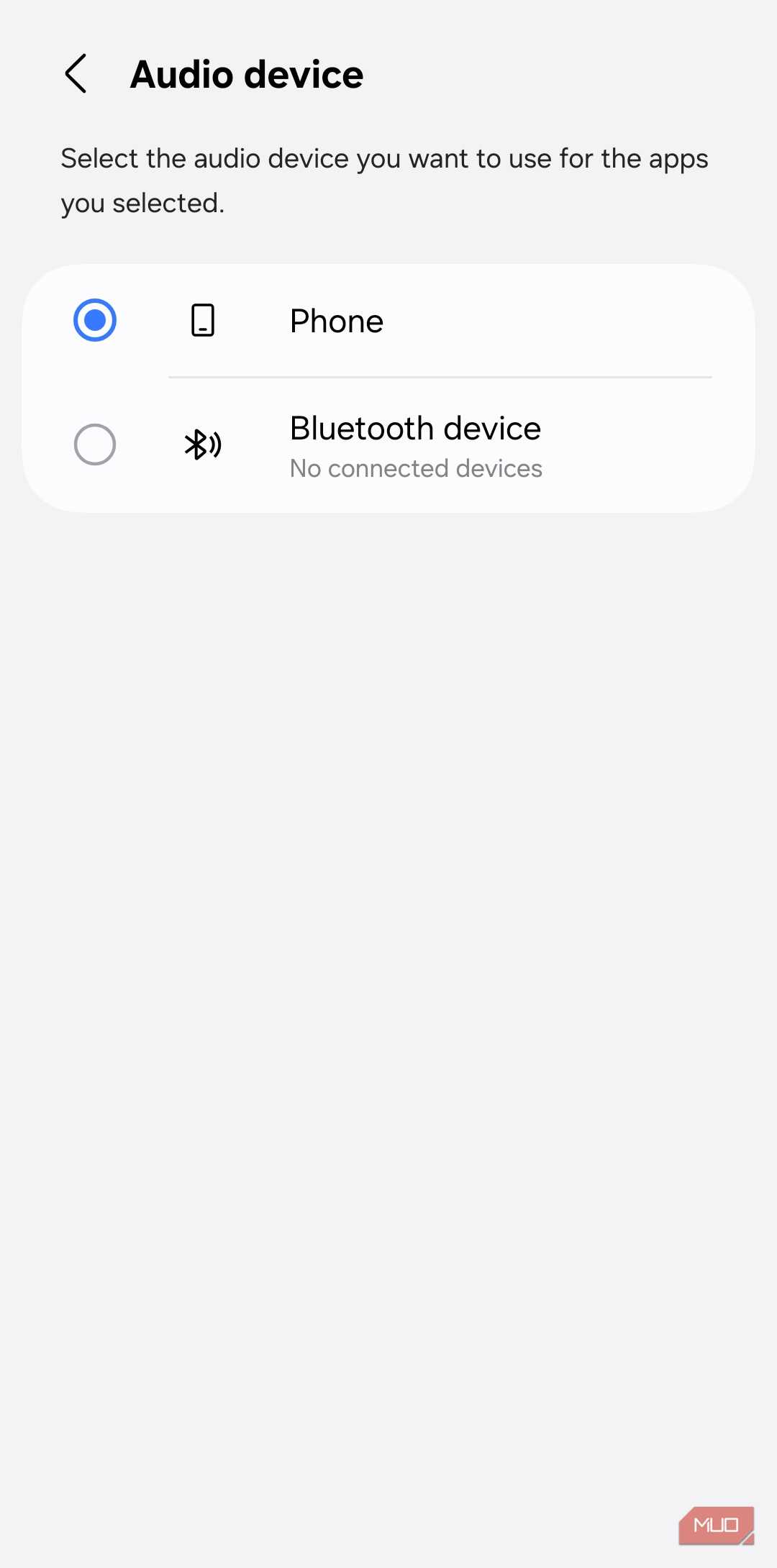 Separate App Sound choose audio device