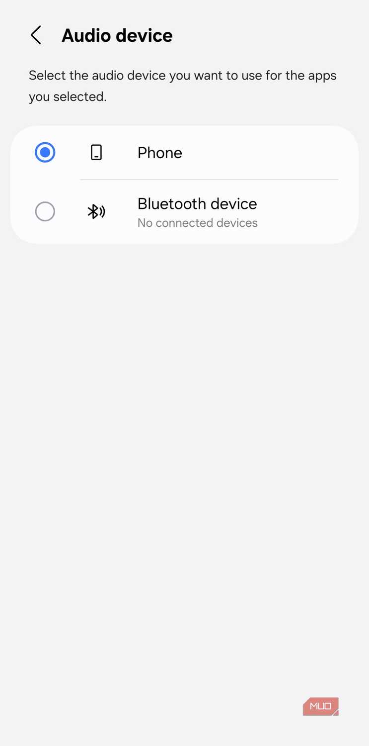 Separate App Sound choose audio device