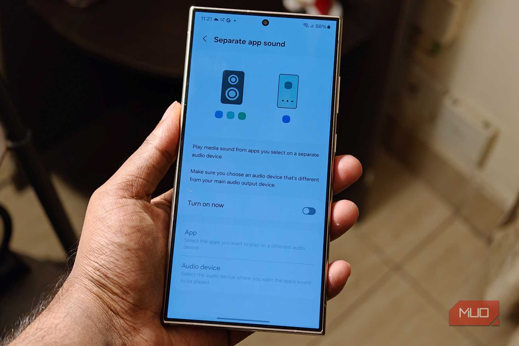 separate app sound feature oneui
