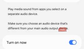 Separate App Sound menu on Samsung phone