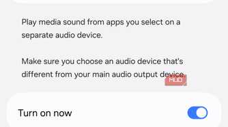Separate App Sound menu on Samsung phone