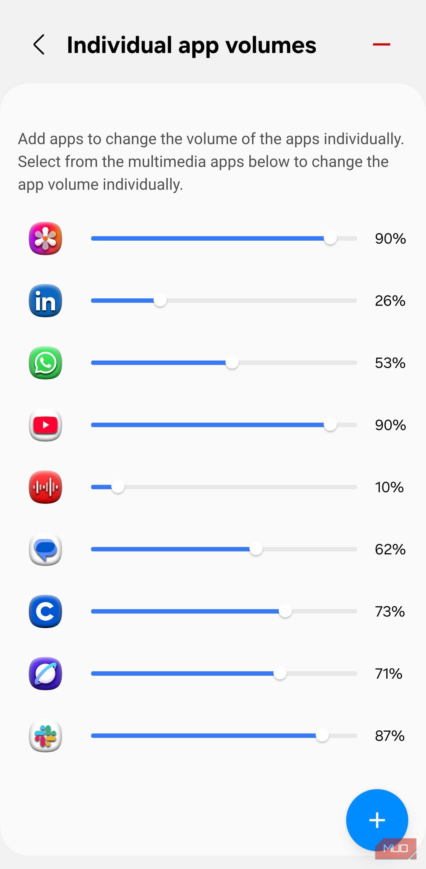 Set different volume levels for each app with Sound Assistant.