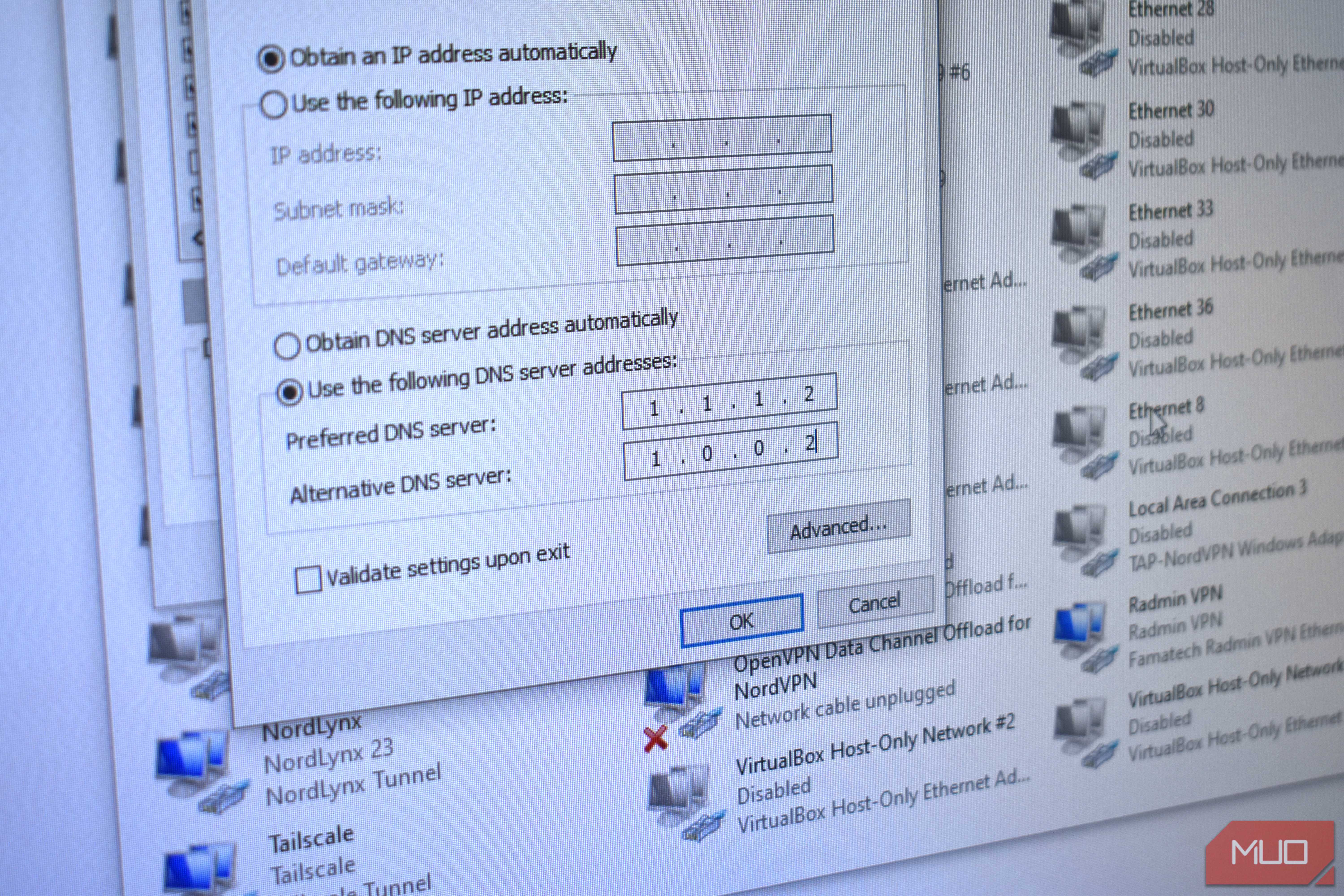 setting cloudflare malware protection dns on windows.