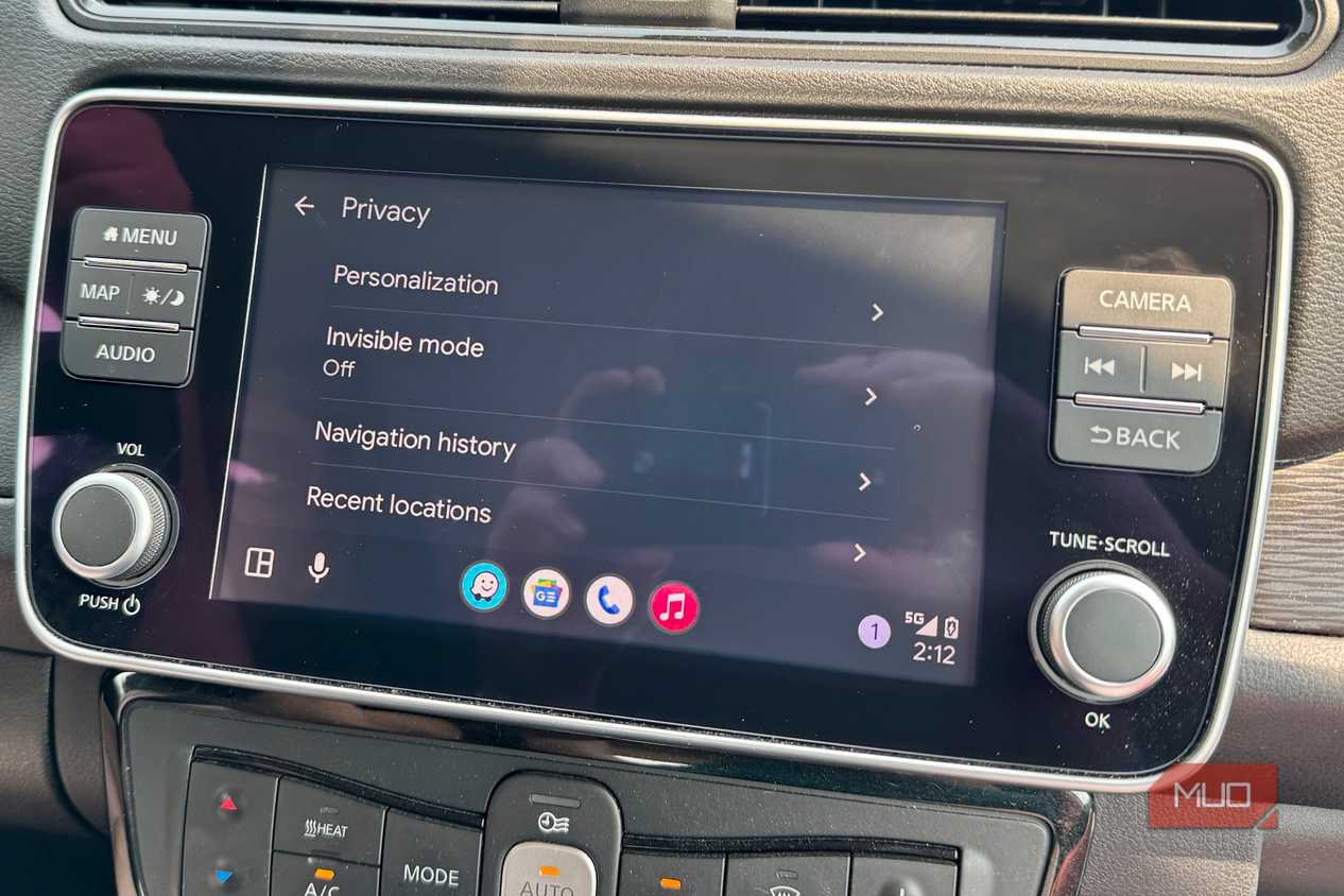 Privacy settings screen