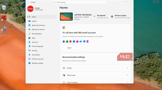 Settings in Windows