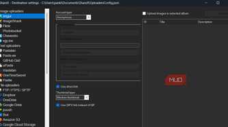 ShareX app destination settings window