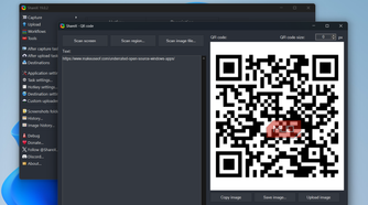 ShareX QR code scanner tool