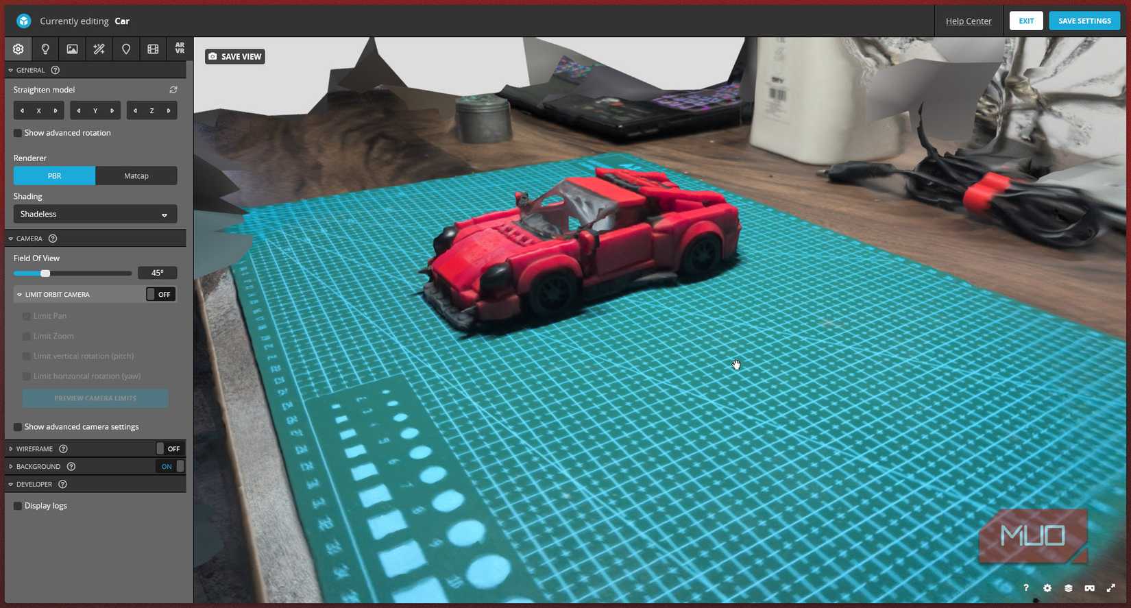 Sketchfab showing 3D scanned model.