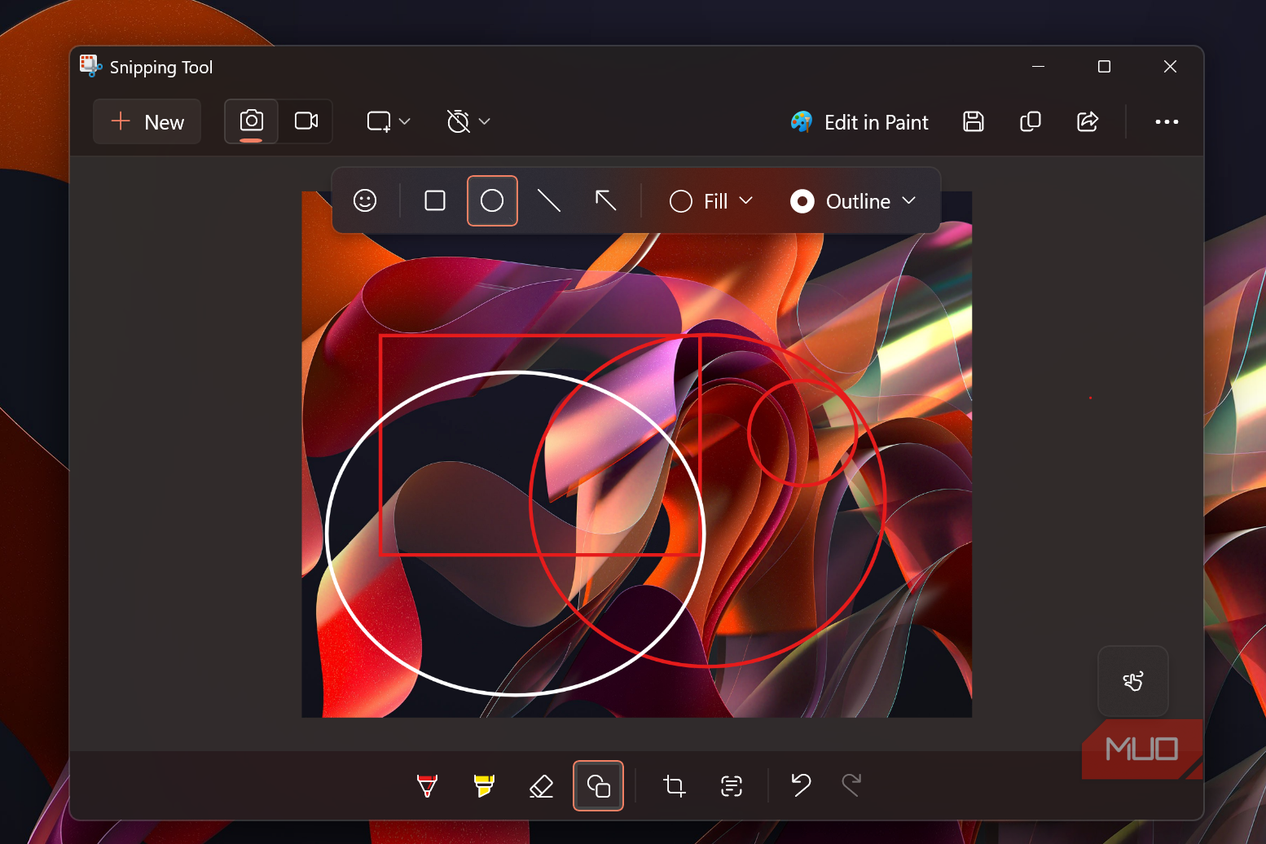 snipping tool shapes
