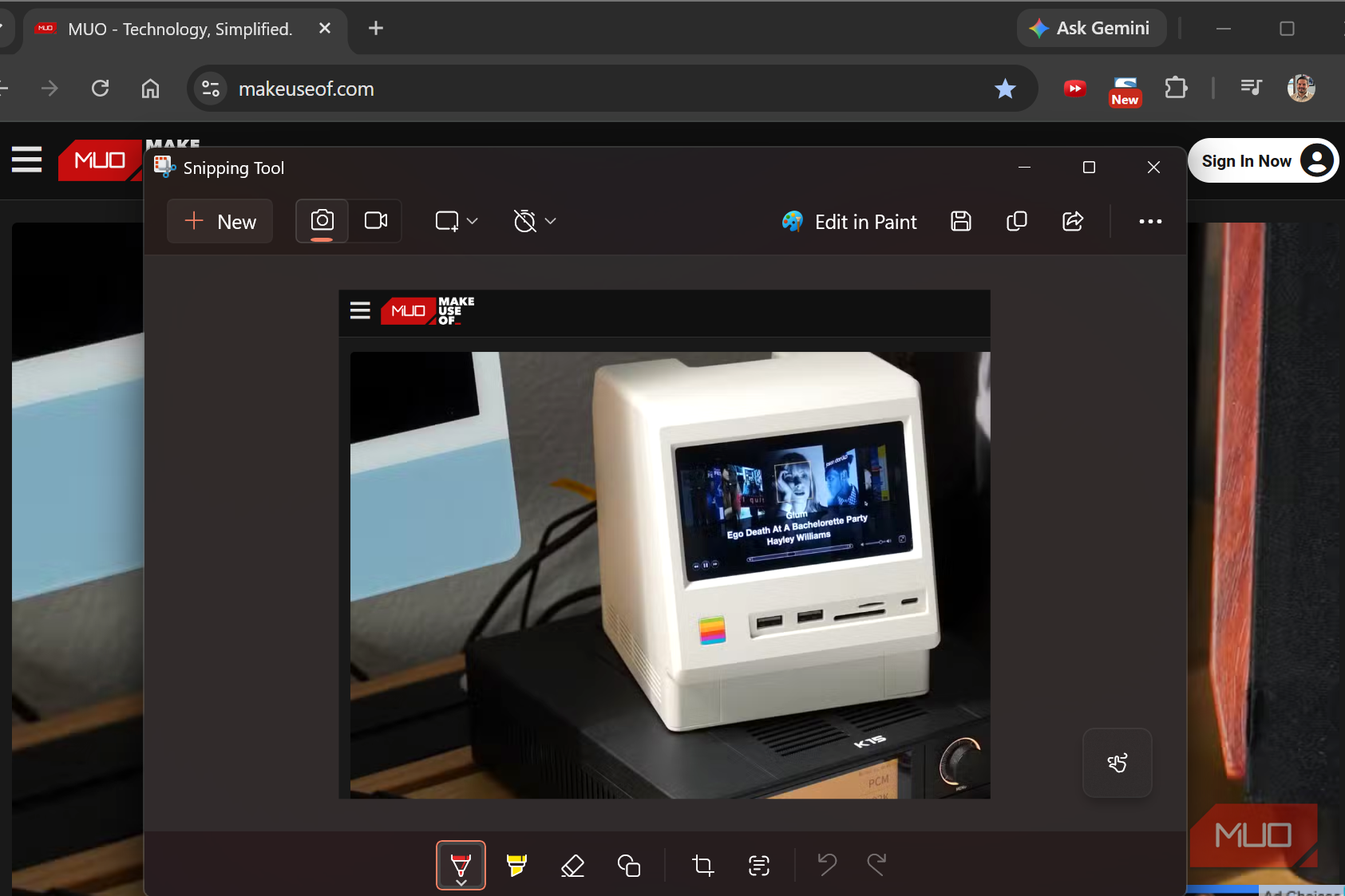 snipping tool markup