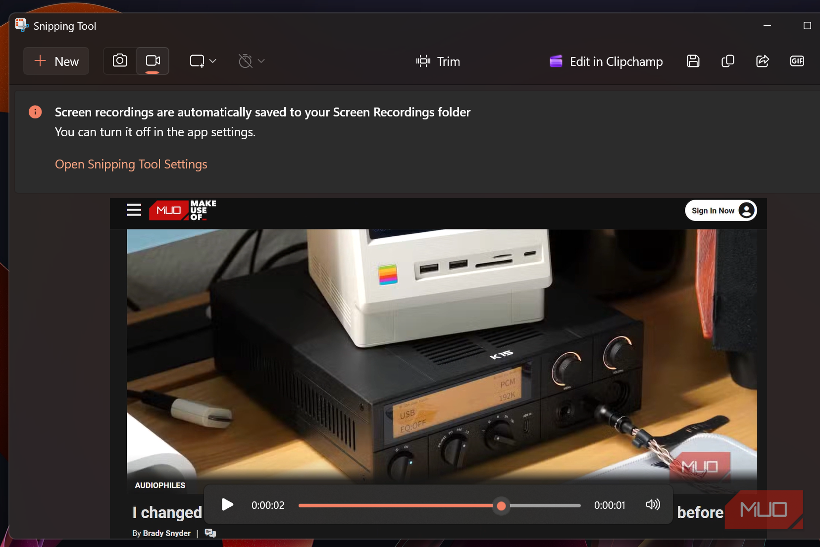snipping tool toolbar
