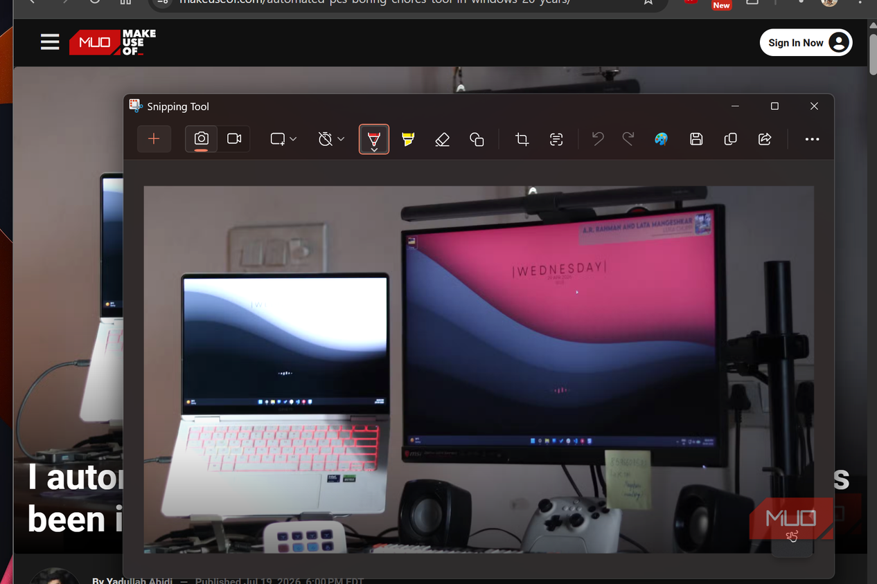 snipping tool marker