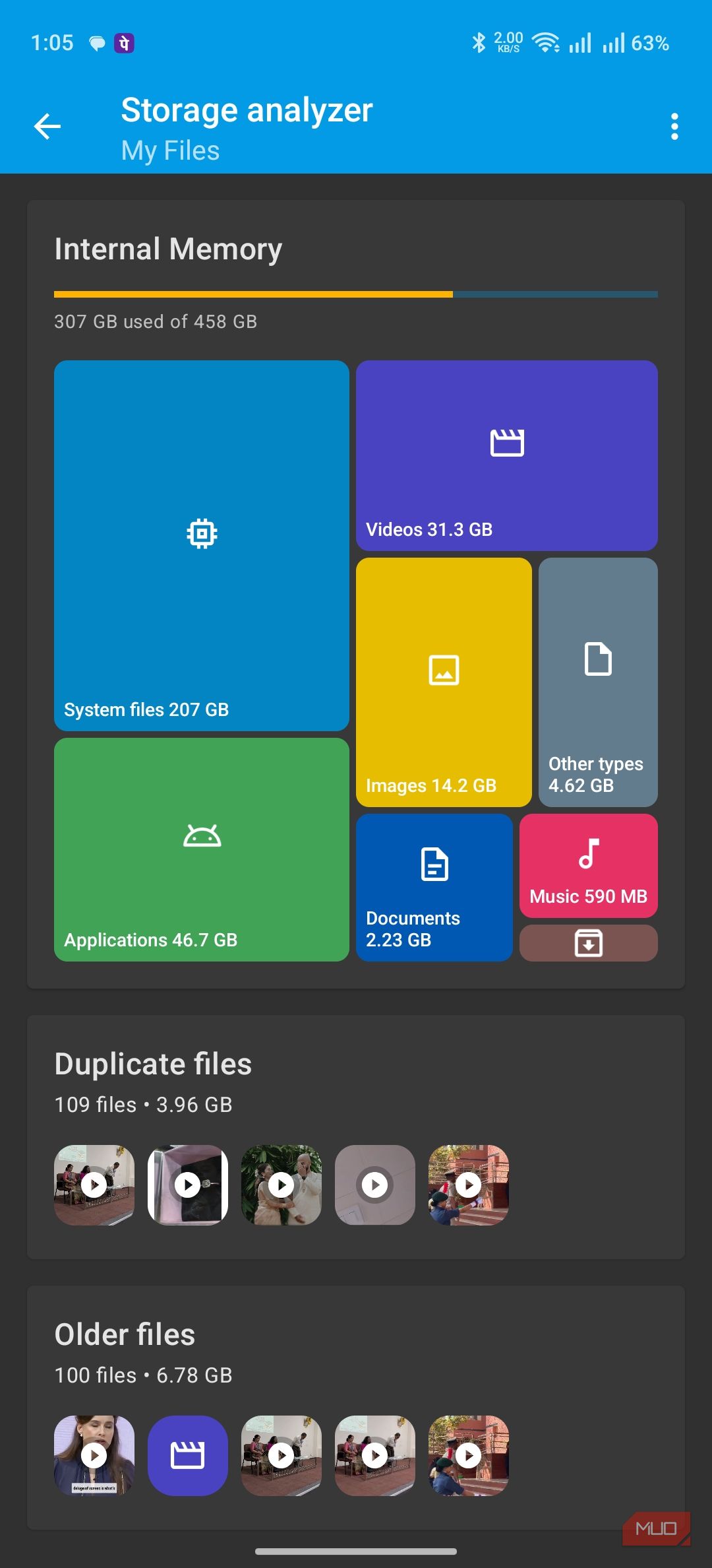 Solid Explorer Storage Analyzer page