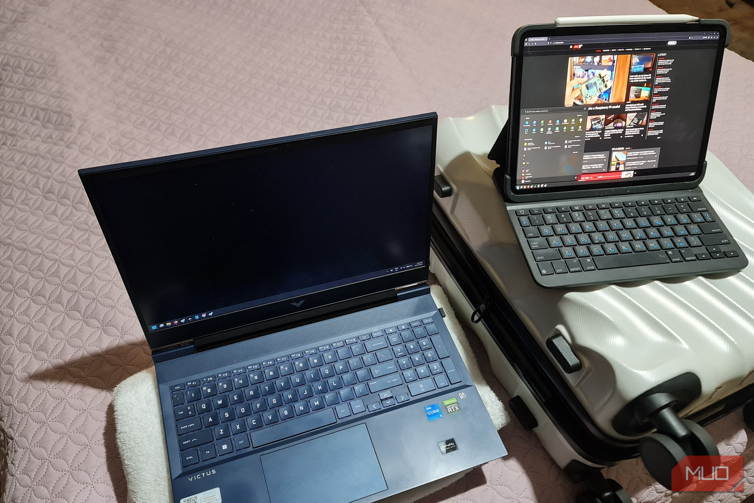 I desperately needed a second monitor while traveling and found one in my carry-on