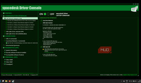 Spacedesk Windows Driver Console LAN adapter settings