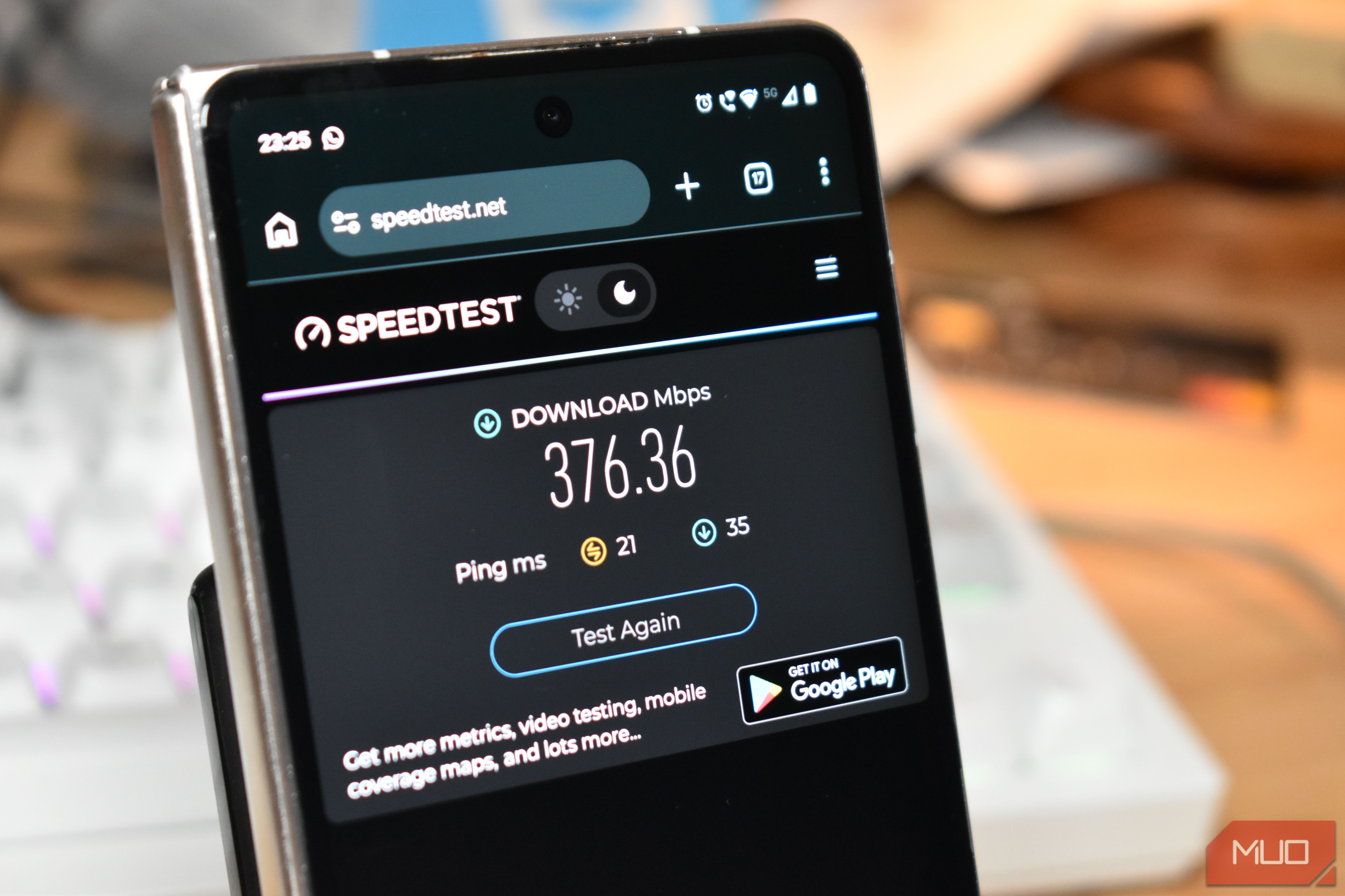 speedtest on 5ghz wifi android smartphone fast result