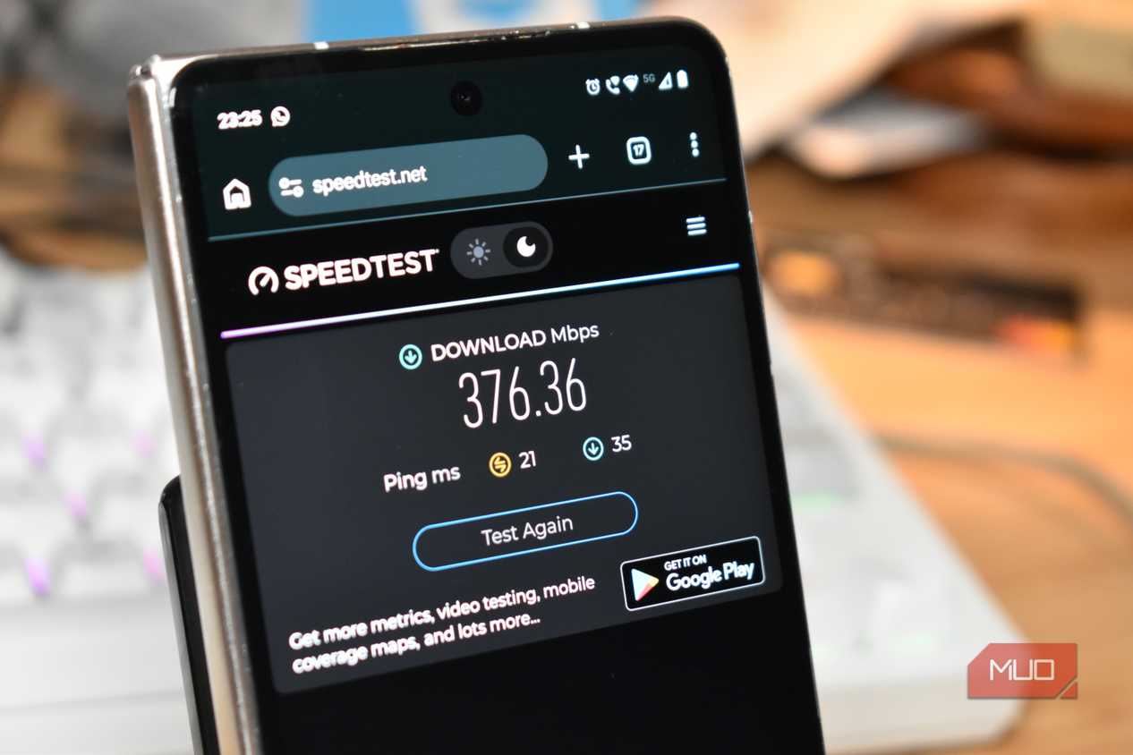 speedtest on 5ghz wifi android smartphone fast result