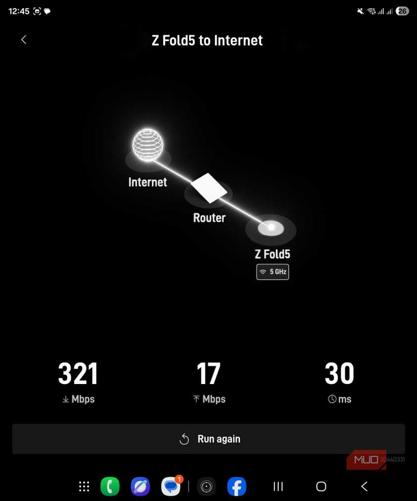 Starlink mini speed test results during obstruction
