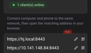 Stop service button on PlainApp.