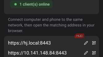 Stop service button on PlainApp.