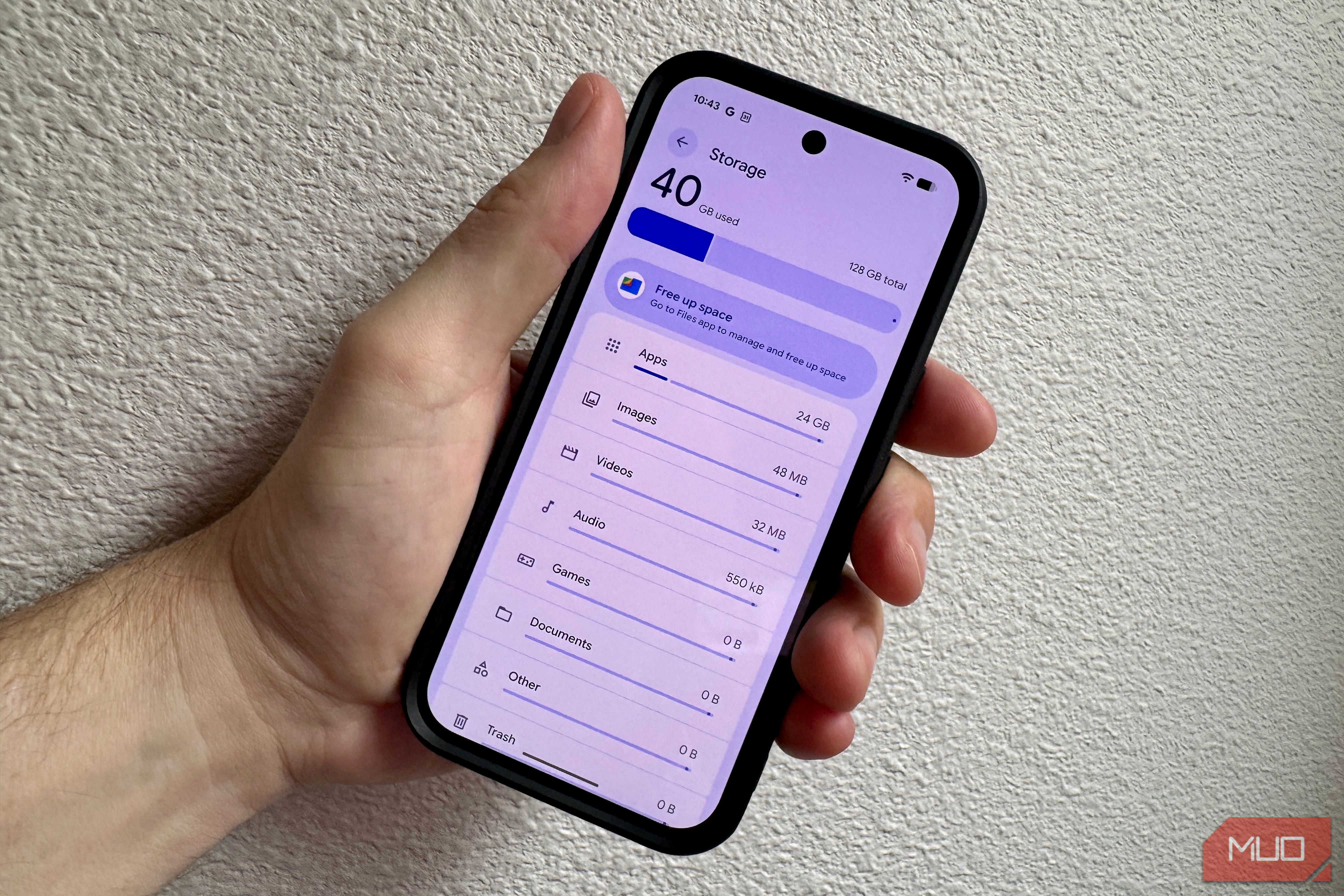 Storage pane in Settings on Pixel