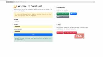 Registering a user in Sunshine