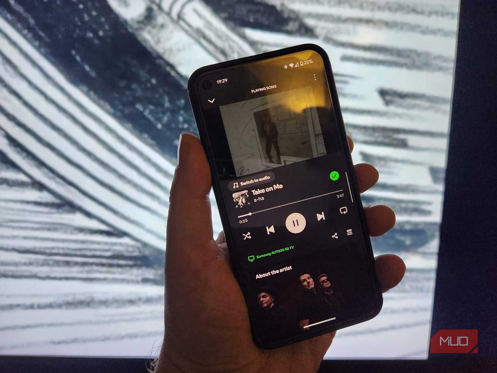 Switching between devices using Spotify Connect.