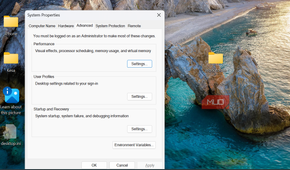 System Properties advanced option