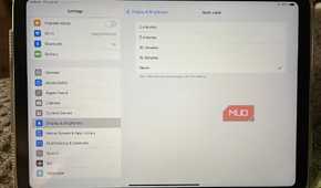 The Auto Lock settings in an iPad