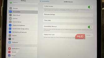 The Guided Access setting on an iPad