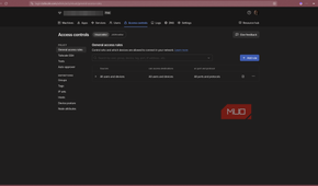 Tailscale access control page.