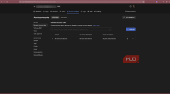 Tailscale access control page.