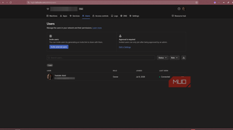 Tailscale users page.