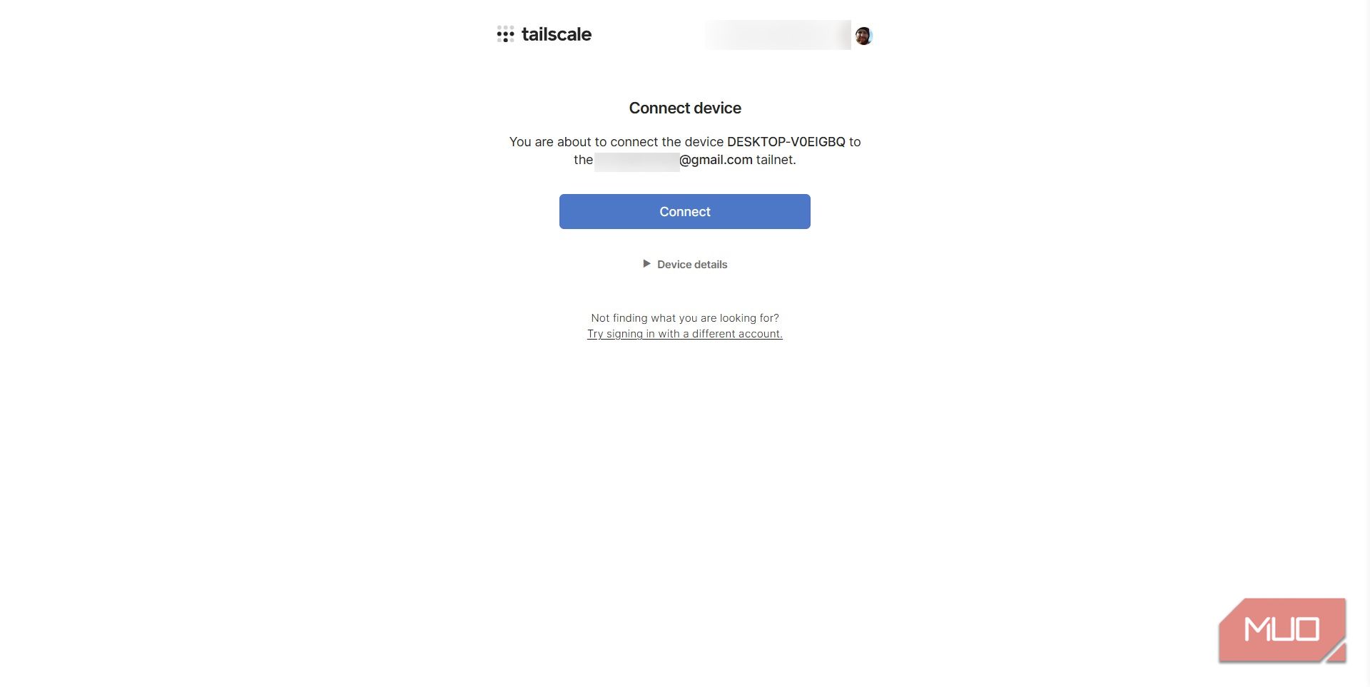 tailscale web app connect devices to email