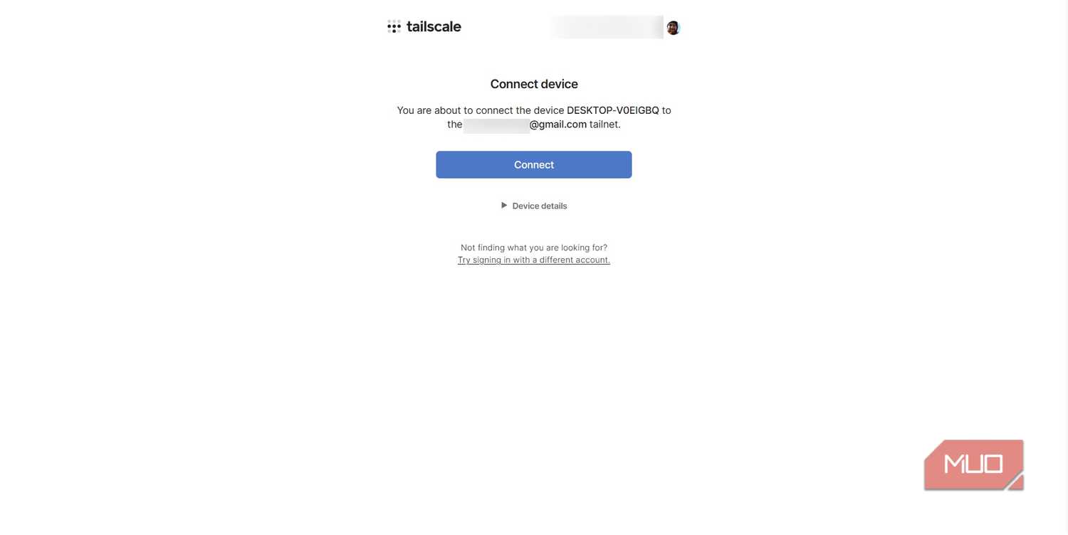 tailscale web app connect devices to email