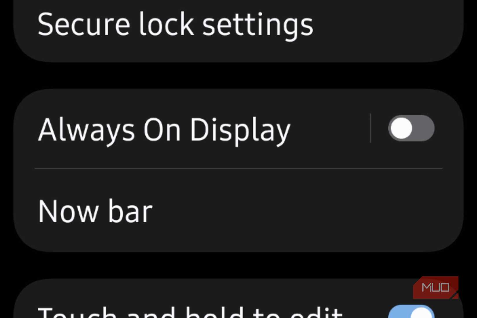 The always on display turned off in an Android